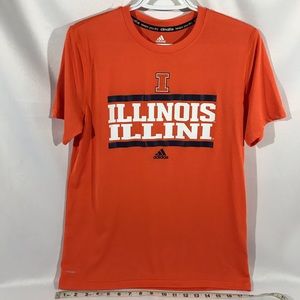 Fighting Illini Adidas Climalite tee Kids Lg 14/16